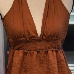 Women's Rust Colored Halter Top 
