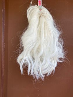 Long White Wavy Costume Wig