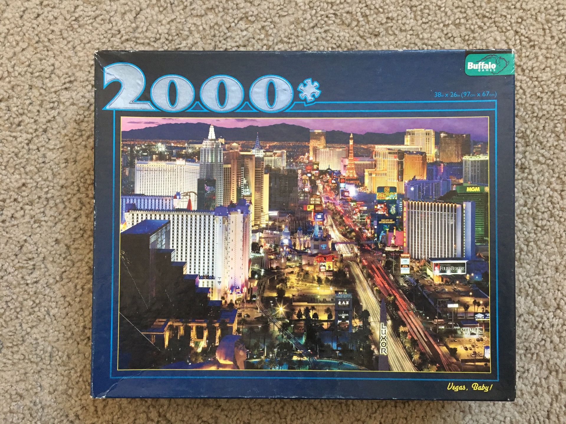 Jigsaw Puzzle VEGAS, BABY Buffalo 2000 Pieces NO MISSING PIECES