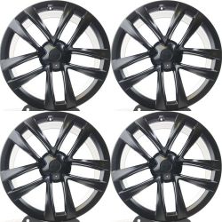 22" Staggered Tesla Model X Wheels Rims Set of 4 22x9 22x10 5x120