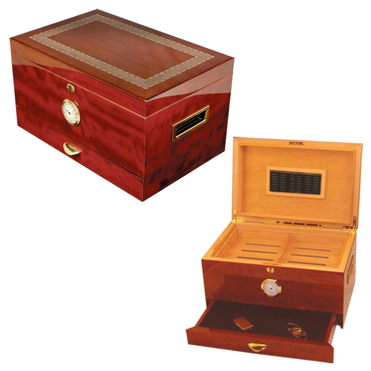 Cuban Crafters Cigar Humidor - Holds 150 Cigars
