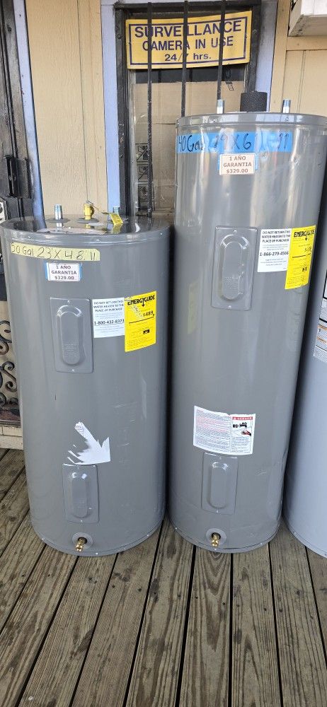 New Water Heater Electric 40 And 50 Gallons 2 Year Warranty Garantia Por Escrito 