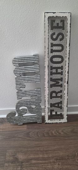 Farmhouse signs
