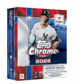 2026 Topps Chrome Baseball Factory Sealed Fanatics Exclusive Mega Box