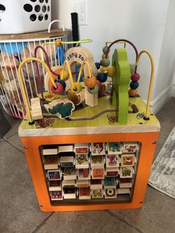 B Toys Wooden Activity Cube