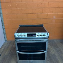 double  oven sliding electric stove 