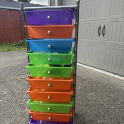 Kids 10-Drawer Mobile Organizer, Storage Cart, Assorted