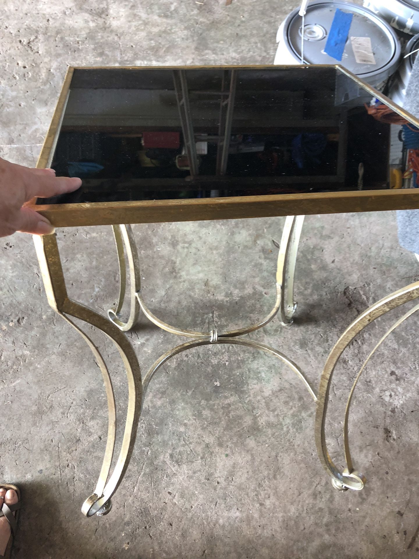 Black & Gold Side Table
