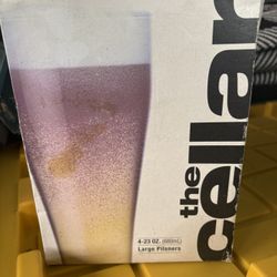 Glass beer cups 