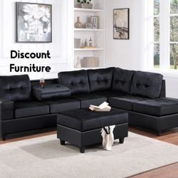 Sectional With Ottoman 