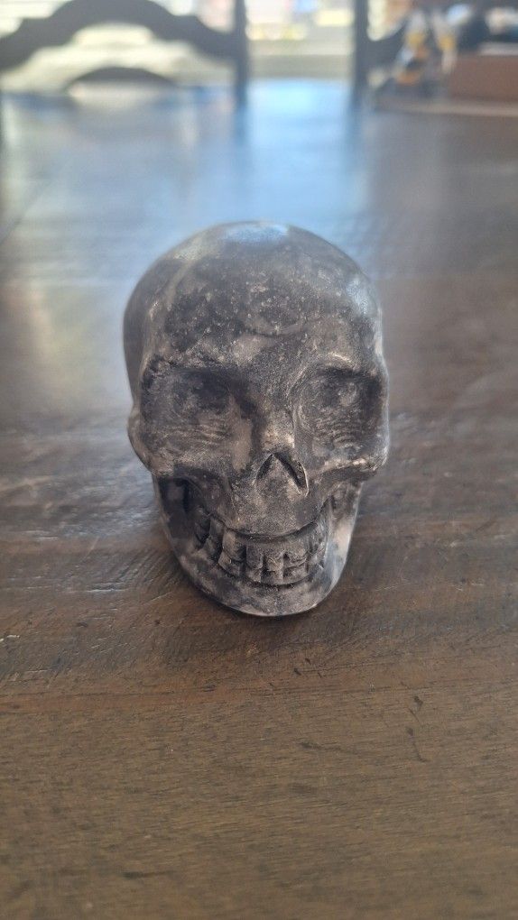 Hand Carved Jasper Stone Skull