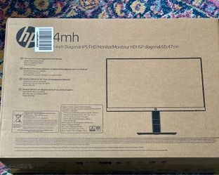 HP 24mh 23.8-inch IPS FHD Monitor Height Adjustable Built-in Speakers