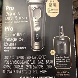 Braun Electric Razor for Men, Series 9 Pro 9465cc Wet & Dry Electric Foil Shaver with ProLift Beard Trimmer, Cleaning & Charging SmartCare Center