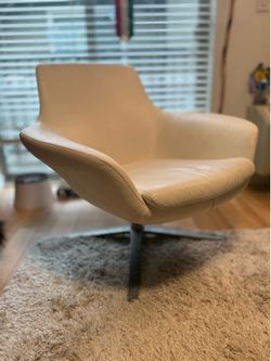 Pleather Cream Color Chair