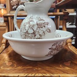 Antique Pitcher And Wash Basin