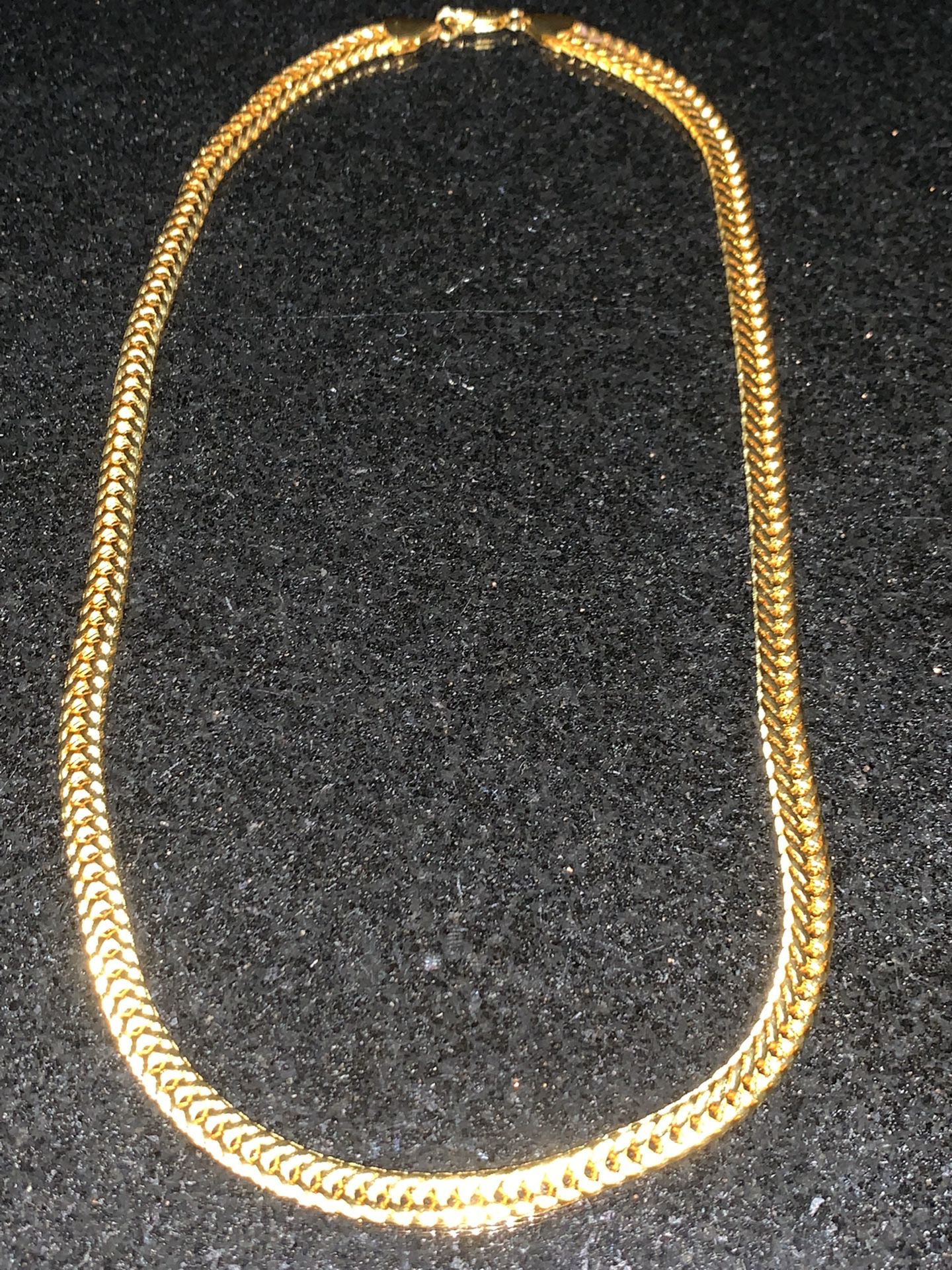 New 20” Gold Plated Herringbone 18K Mens/Women’s Cuban Chain