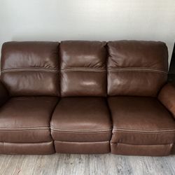 Brown Leather Recliner 