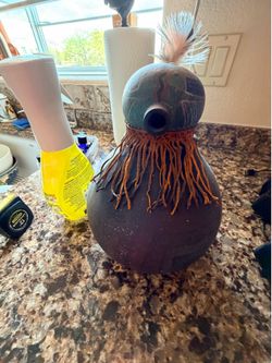 Southwestern polychrome figural gourd sculpture