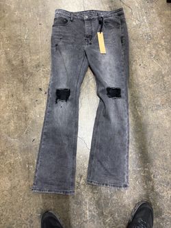 Ksubi Gray vs bc Distressed Flare Jeans with Tags