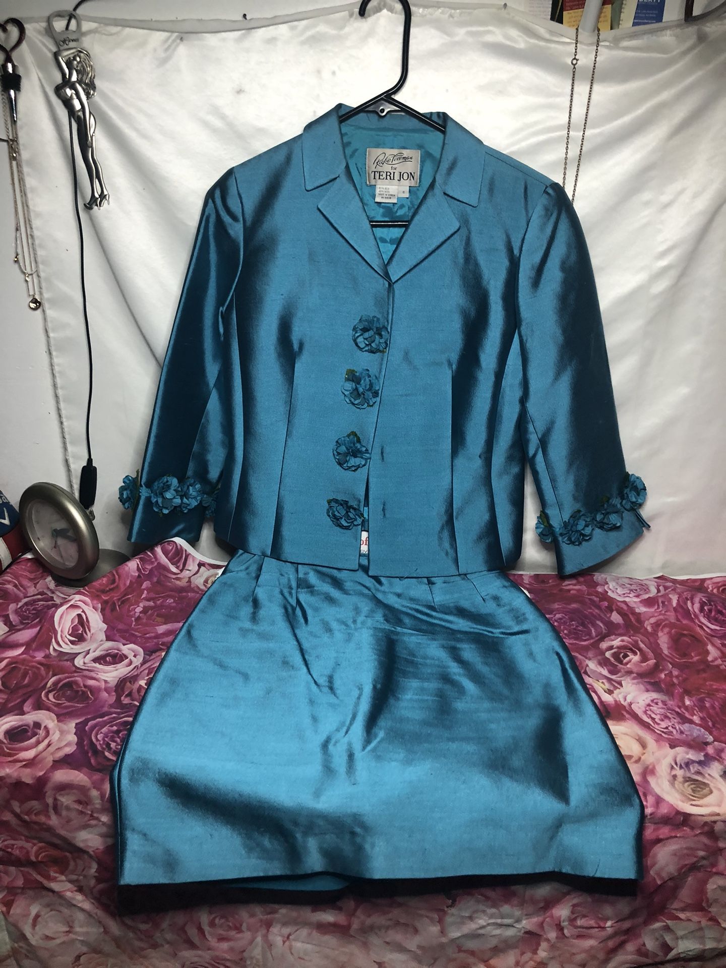 Vintage Rickie Freeman By Teri Jon Blazer Skirt Set