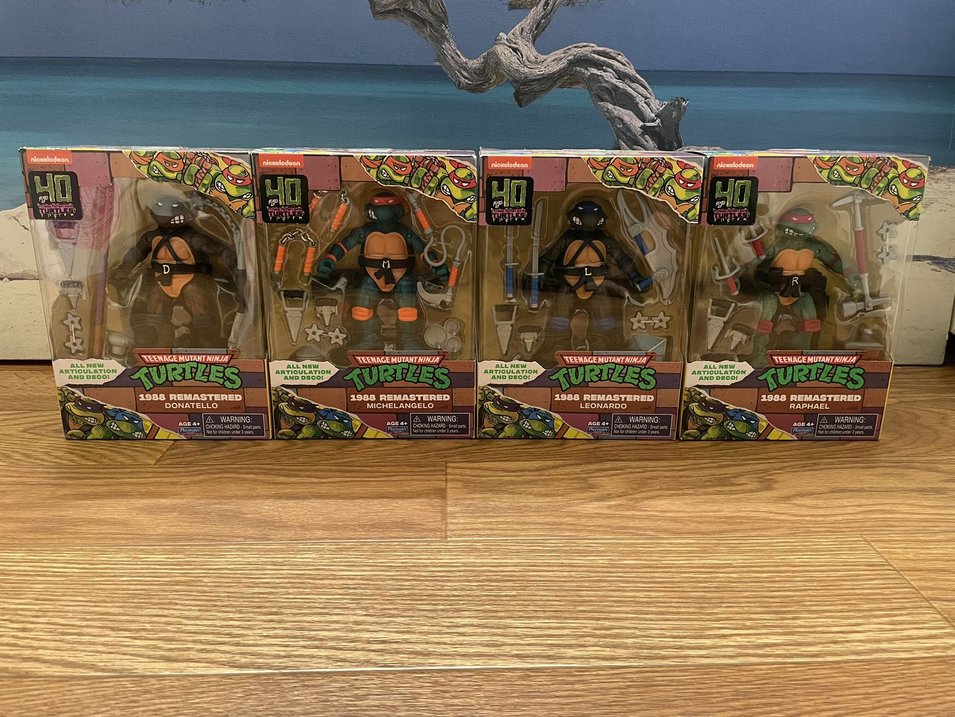 Teenage Mutant Ninja Turtles: 4” Remastered Action Figures by Playmates Toys