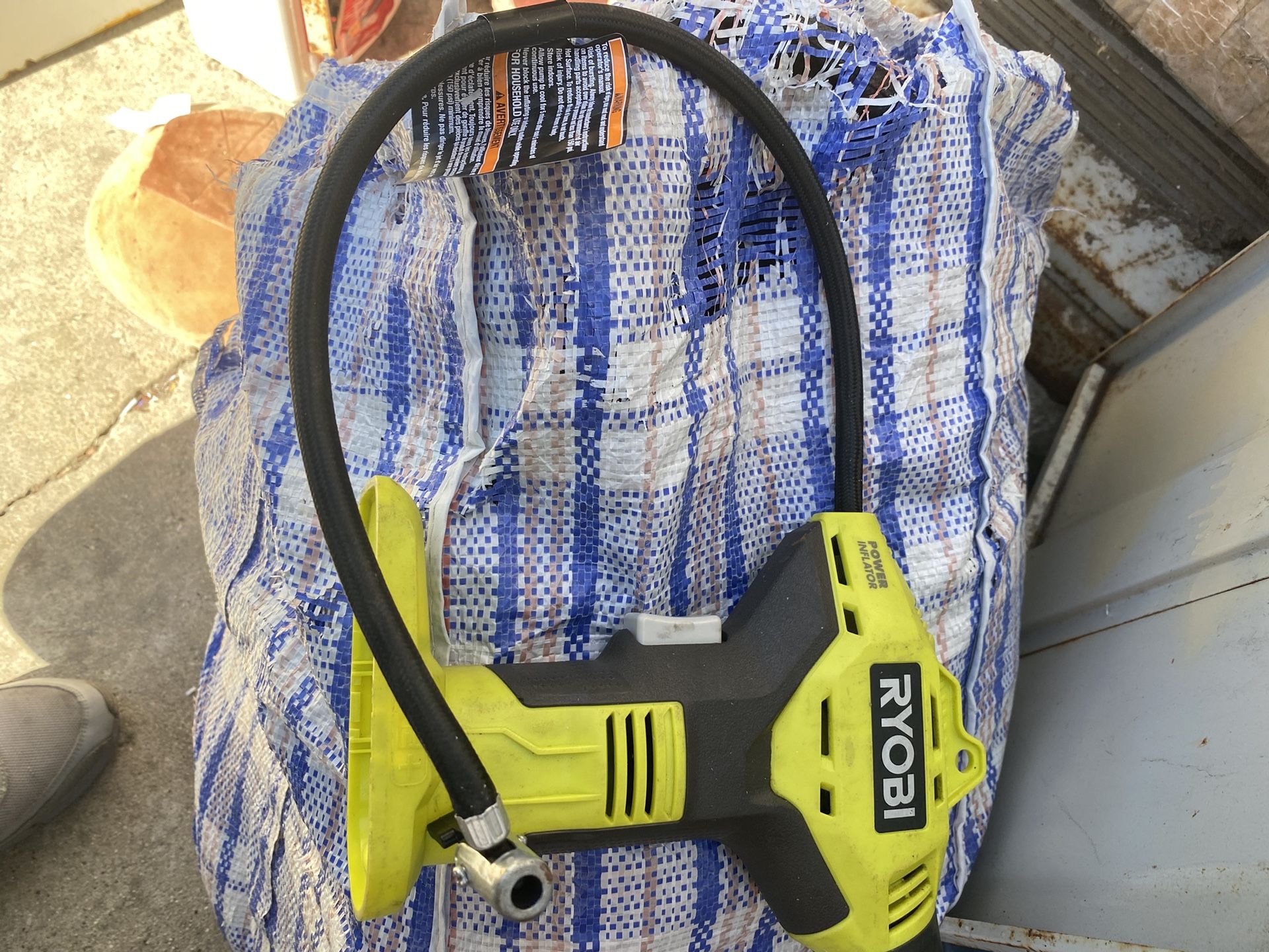 RYOBI Tire Inflator/ Portable Air Compressor.
