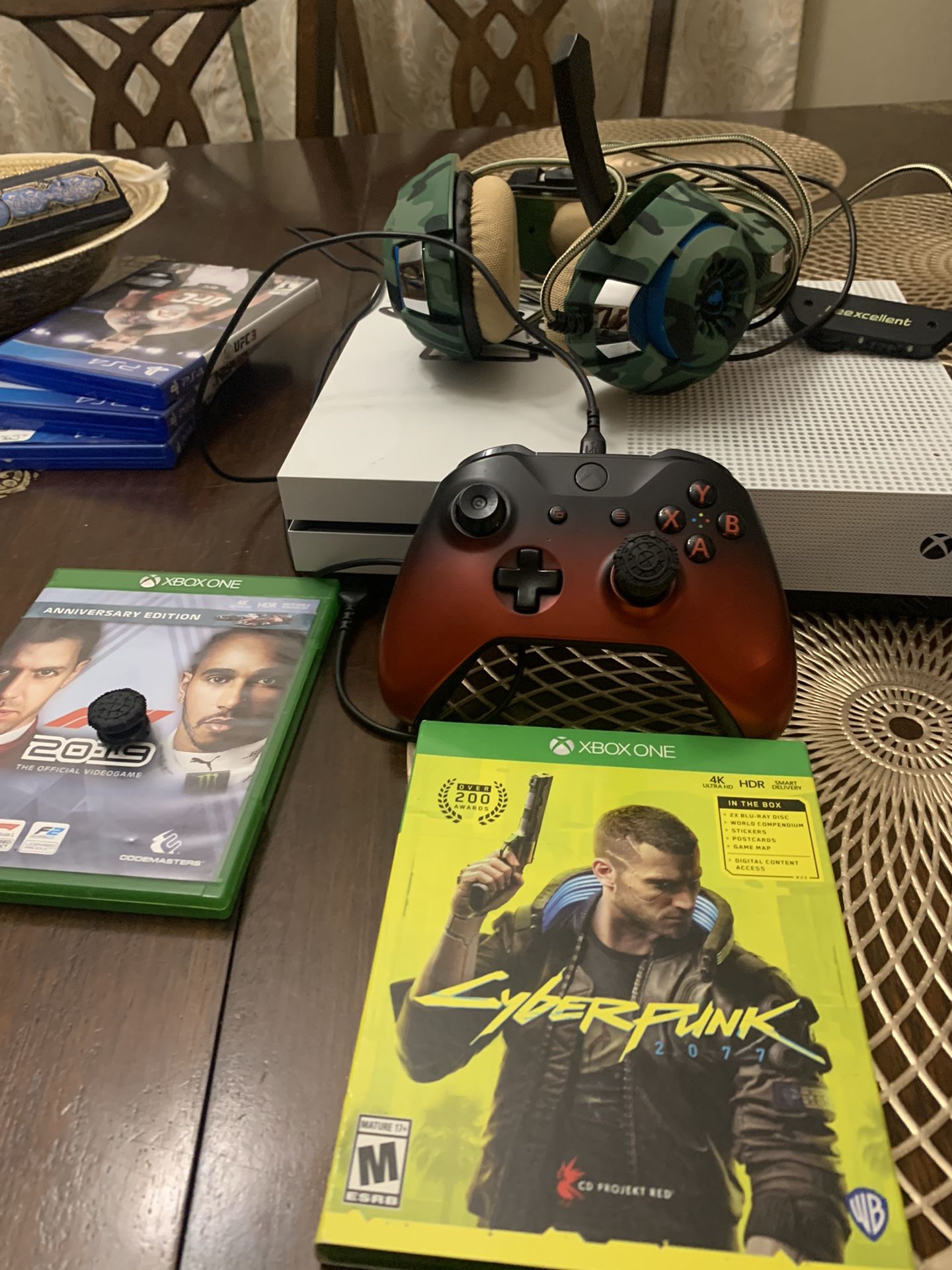 Xbox One S With One Controller And 2 Games And Headphones