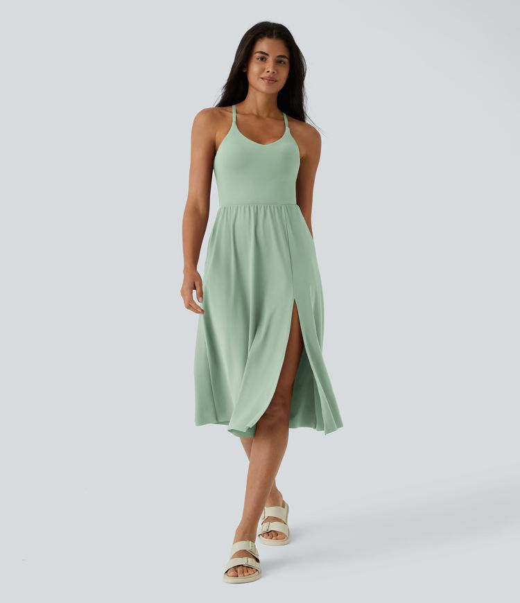 Halara Everyday Midi Chill Dress-La Land