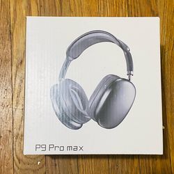 Black P9 Pro Max Wireless Headphones — Bluetooth, Deep Bass
