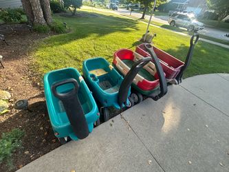 $10 each kids ride in outdoor wagons Little Tikes Radio Flyer Step 2
