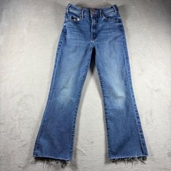 Mother Jeans Women’s 26 Blue Lil Hustler Ankle Fray Healing Jar High Rise #704