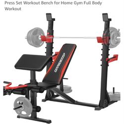 New Beach And Weights With Bar For Sale 