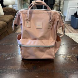 Himawari Pink Canvas Backpack