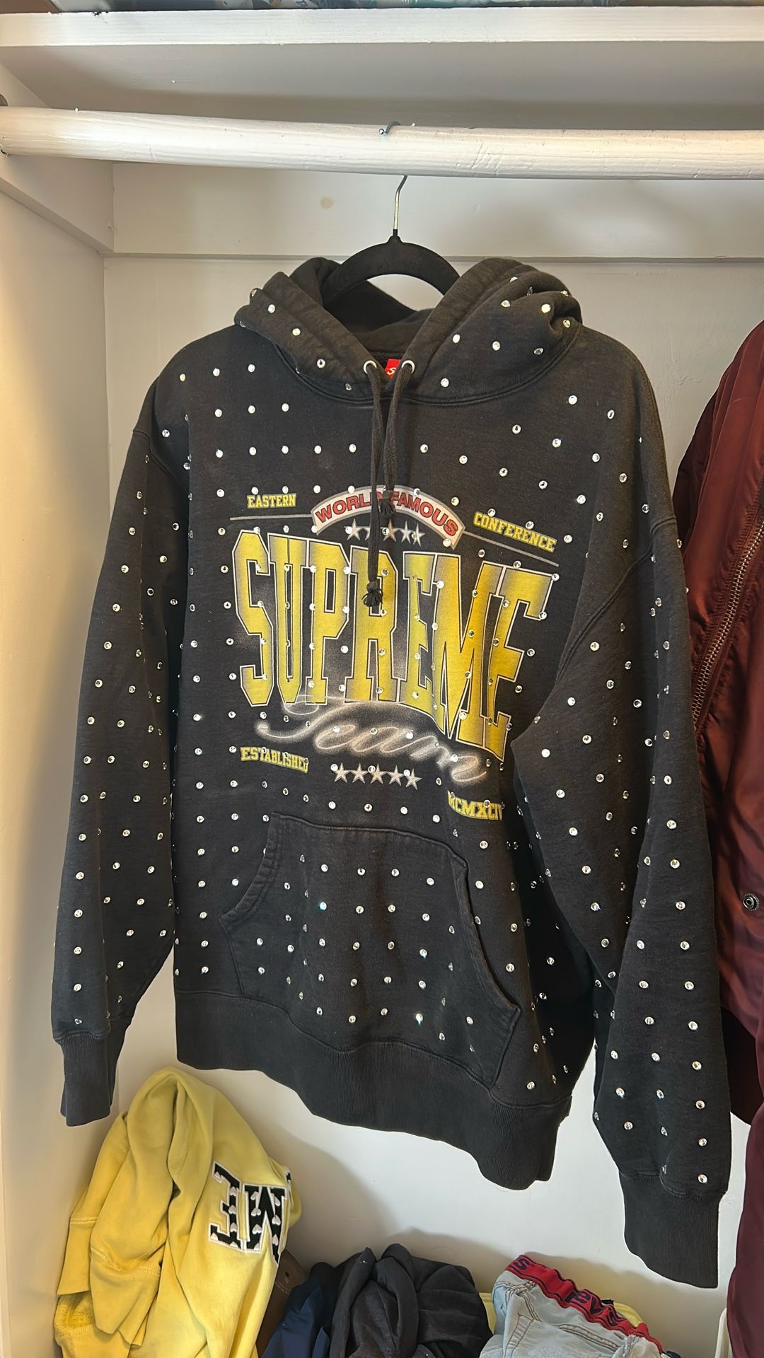 Supreme Rhinestone Hoodie Medium