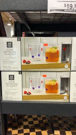 Member's Mark Icon Star Drinking Glasses Set of 4