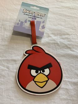 Angry bird luggage tag