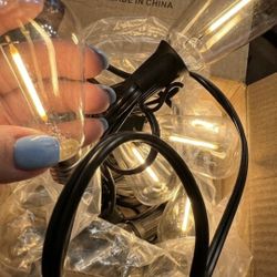 100FT Patio String Lights, Shatterproof LED Edison Bulbs IP44- DIMMABLE