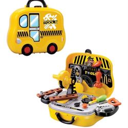 Brand New Kids' Pretend Tool Workshop Set - Screwdrivers, Hammer, Wrench, Screws & More Hand Tools for Boys & Girls - 31 Pieces Construction Learning 