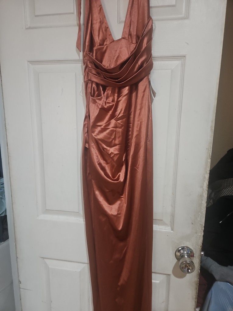 Prom Dress Peach Color