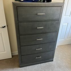 Modern Grey Wood Dresser