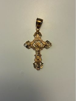 14KT Golden Jesus Pendant