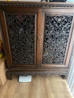 Spanish-Style Living Room Cabinet – Moving Sale!