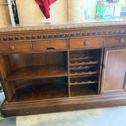 Bar with small Pub table and 3 Bar Chairs