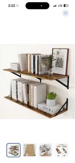 Deep floating  wall shelves