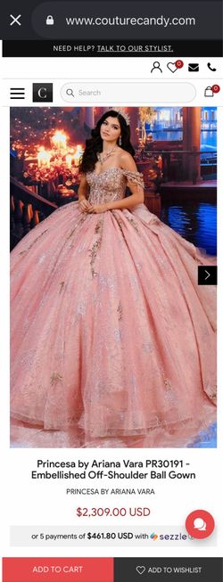 Pink glittery quinceañera dress