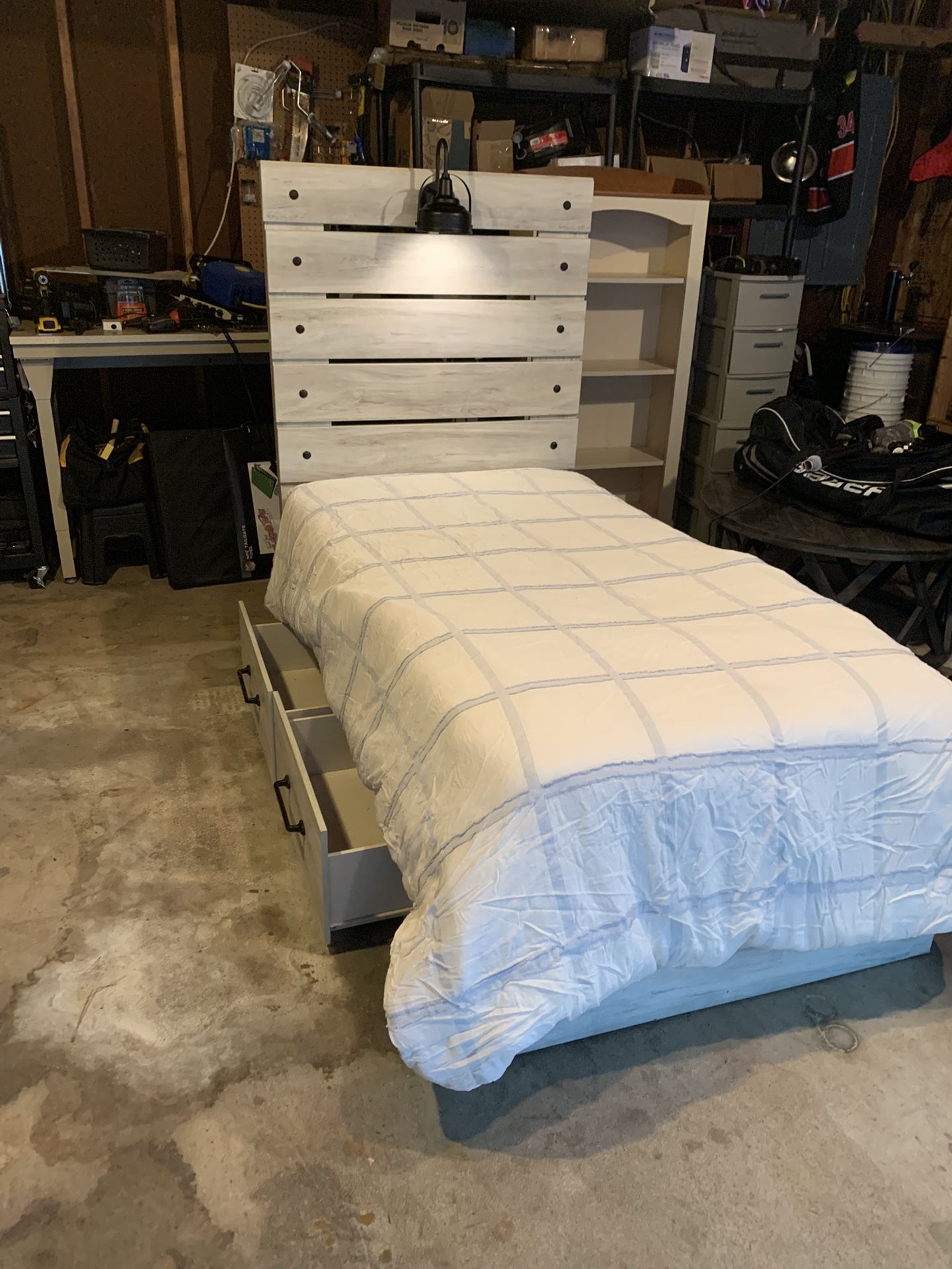 Ashley Furniture Cambeck Twin Bed With Storage Drawers, Cubbies And Light
