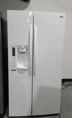 LG Side-by-Side White Fridge
