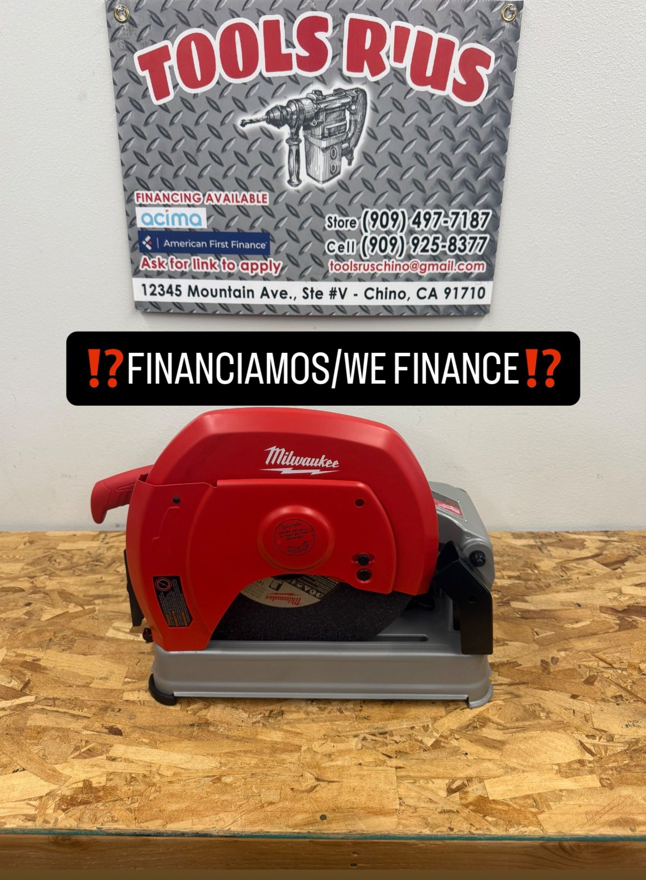 MILWAUKEE 14in. 15AMP ABRASIVE CUT OFF MACHINE**(FINANCIAMOS/WE FINANCE)**