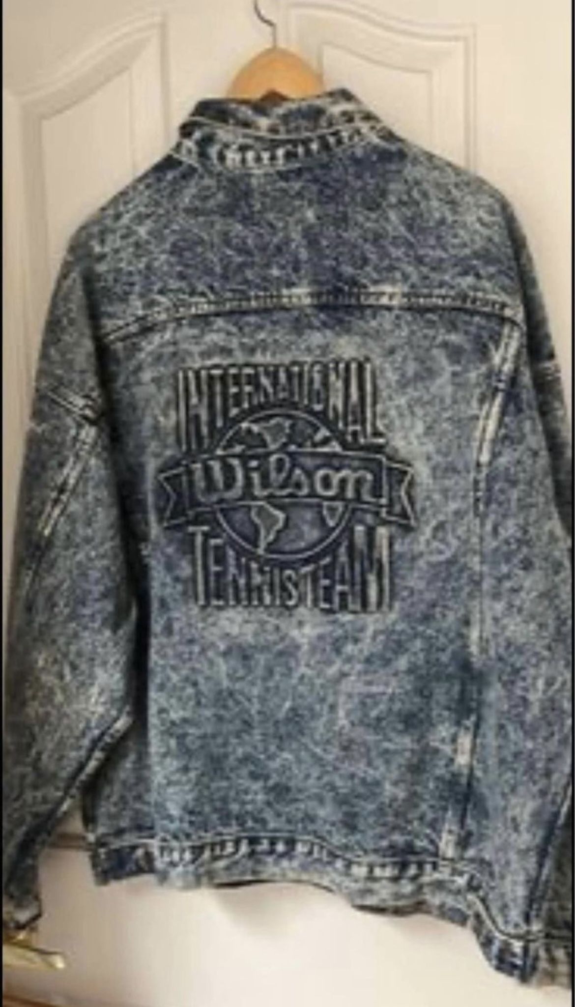 Vintage XL Wilson International Team Tennis Jean Jacket - Tennis