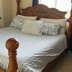 King Size Bed Frame Set W/Matching Dresser
